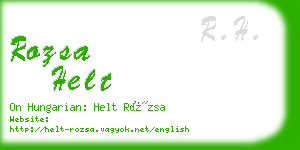 rozsa helt business card